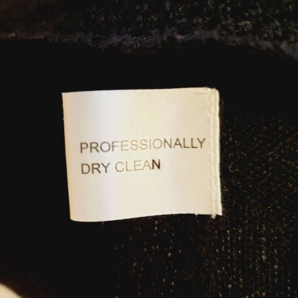 100% Cashmere V-neck Black Azure Finish Long Sleeve Women Sz XS Sweater - Picture 9 of 9